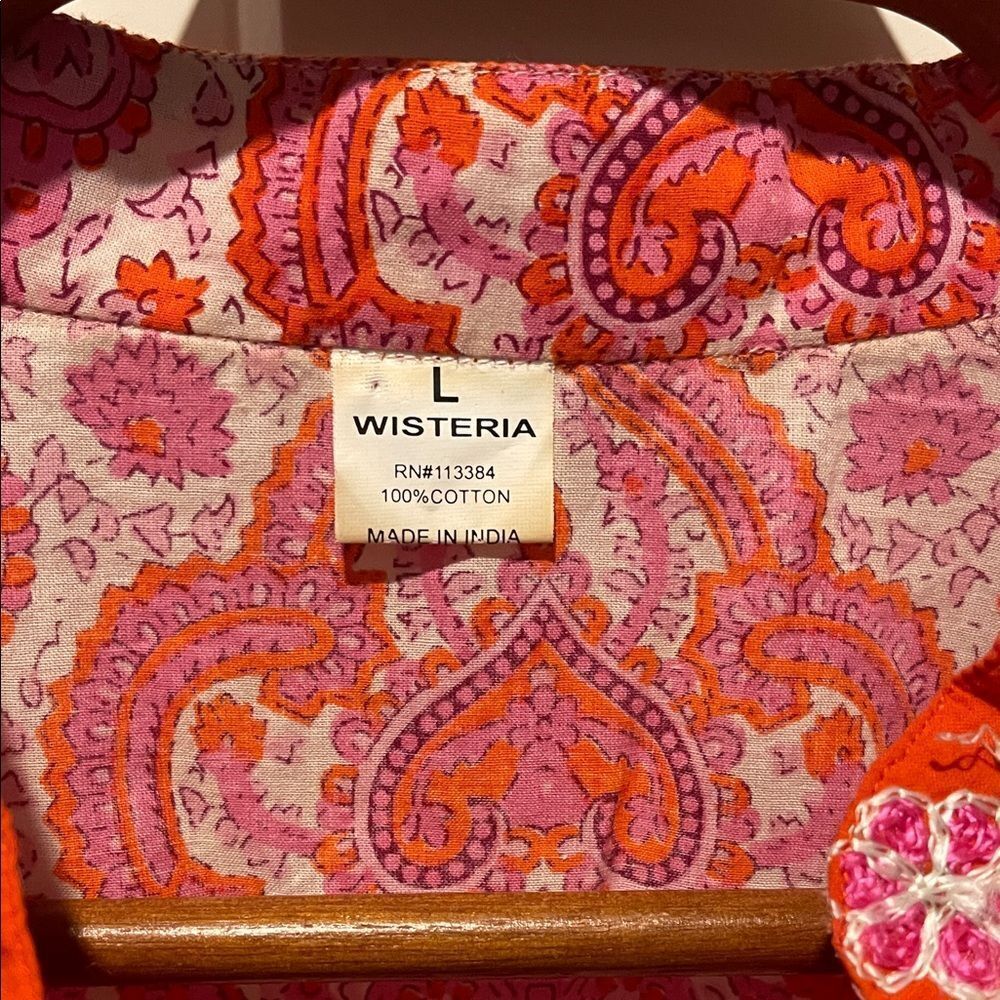 Orange and Pink Paisley Tunic - Picture 5 of 6